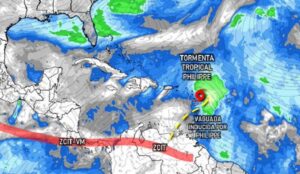 La tormenta Philippe sigue su rumbo hacia las Bermudas