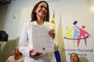 María Corina Machado es proclamada como la candidata de la oposición a las presidenciales