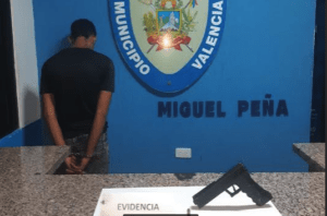 Polivalencia capturó a azote de la parroquia Miguel Peña con un arma de fuego