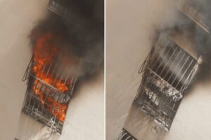 Se registró un fuerte incendio en un apartamento de La Candelaria (+Imágenes)