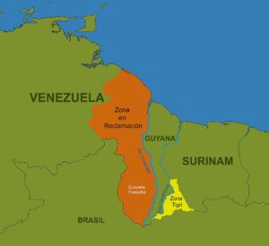 Además de la disputa con Venezuela, Guyana también mantiene conflicto con Surinam por la zona del Tigri