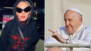 "Alas en llamas": El polémico sweater de Madonna con la imagen del papa Francisco - AlbertoNews