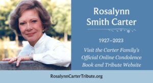 Fallece exprimera dama de EEUU Rosalynn Carter, a los 96 años