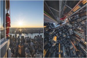 Las impresionantes imágenes de Jared Leto escalando el Empire State para promocionar gira de su banda (+Videos)