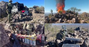 Paneles solares y aparatos de comunicación: así son los campamentos usados por el narco en Caborca, Sonora