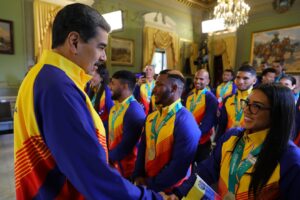Presidente Maduro recibió a la delegación venezolana que participó en los XIX Juegos Deportivos Panamericanos Santiago 2023. |
