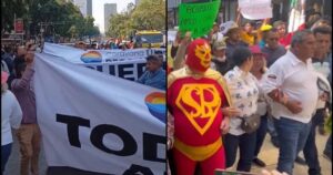 Tráfico en CDMX: Caravana de comerciantes procedentes de Acapulco tratan de llegar a Palacio Nacional