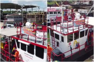 régimen activó una embarcación recolectora para limpiar el crudo en el lago de Maracaibo (+Video)
