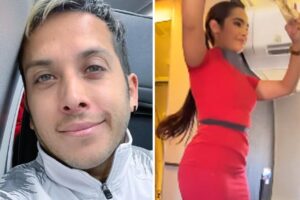 Alex Tienda “se enamoró” de una tripulante de cabina venezolana, la grabó y comenzaron acusarlo de “acosador” en redes: así se defendió (+Videos)