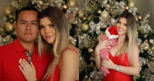 Brunella Horna comparte la primera sesión de fotos navideña del pequeño Alessio a un mes de nacido