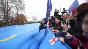 Cientos de georgianos se manifiestan a favor de entrar en la UE