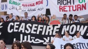 Cientos de personas exigen un alto el fuego en Gaza en la mayor protesta de la COP28 hasta la fecha