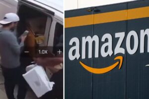 Denuncian a repartidor de Amazon que cambió etiqueta del paquete que contenía un teléfono por uno que tenía tornillos: todo quedó grabado (+Video)