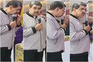 Maduro se atragantó de tequeños en plena transmisión en vivo y después no podía ni hablar (+Video)