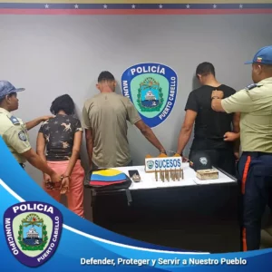 Polimunicipal detuvo tres personas con municiones y droga en Puerto Cabello