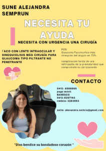 Servicio público: Sune Alejandra requiere operación ocular con urgencia