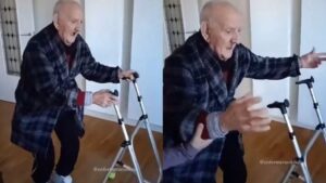 el tierno reencuentro de un abuelito con su esposa tras estar hospitalizada (VIDEO)