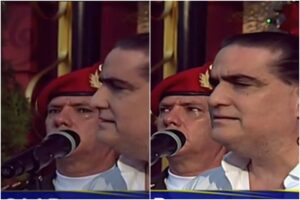 ¿Llorando? Así estuvo un oficial de la Guardia Presidencial durante declaraciones de Alex Saab desde el Palacio de Miraflores (+Video)