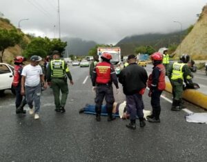 Accidente fatal en la Caracas - La Guaira