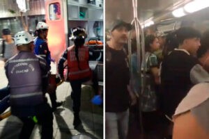 Al menos 13 afectados por inhalación de humo tras frenado de emergencia de tren del Metro de Caracas la noche del #23Ene (+Videos)