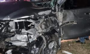 AsÃ­ quedÃ³ el carro tras accidente
