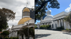 El chavismo "blanquea" hasta la cúpula del Palacio Federal Legislativo (Fotos)