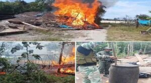 FANB destruye cinco estructuras usadas para minería ilegal