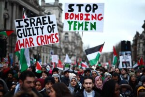 Manifestaciones pro palestinas en 30 pases a los 100 das de la guerra