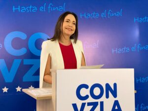 María Corina Machado ratifica que presentará su plataforma Gana en la plaza Francia de Altamira