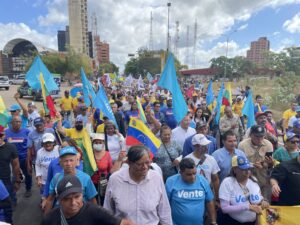 Partidos políticos y gremios de Guayana marcharon por la “libertad” este 23 de enero