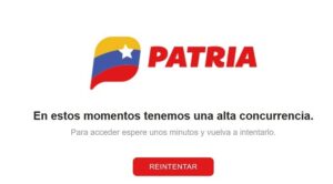 Reportan caída de la Plataforma Patria este viernes
