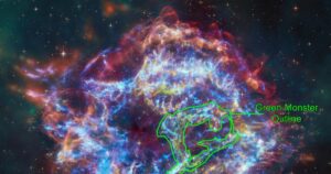 Resuelto el misterio del 'monstruo verde' de la supernova Cassiopeia A