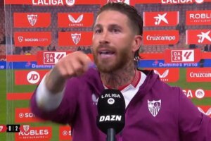 Sergio Ramos pierde los nervios y se encara con un aficionado: "¡Respeta a la gente y cállate ya, anda!" | LaLiga EA Sports 2023
