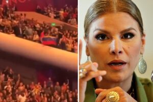 Venezolanos sorprendieron a Olga Tañón en pleno concierto en México y así reaccionó ella (+Video)