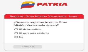 Arrancó registro de la Gran Misión Venezuela Joven a través del Sistema Patria