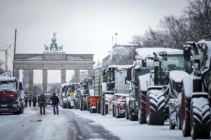 Protesta frente a la Puerta de Brandenburgo de Berlín, el pasado 16 de enero.