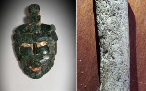 Desentierran máscara de jade de hace 1,700 años en sitio de Guatemala