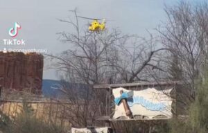El helicóptero que ha trasladado a los heridos en Port Aventura