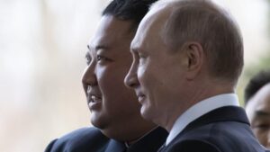 Kim Jong-un y Putin en Vladivostok.
