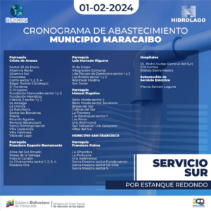 Hidrolago activó el Servicio Sur: Agua para cuatro parroquias de Maracaibo y una de San Francisco