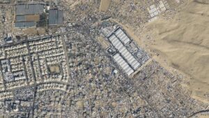 Imagen de satélite de la ciudad de Rafah.