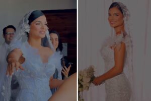 Las imágenes de la boda eclesiástica de la exreina de belleza venezolana Alejandra Conde (+Video)