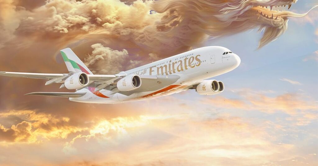 Los lujosos aviones de Emirates Airlines en Colombia
