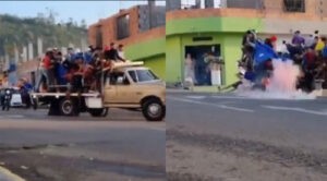 Reportan varios heridos al caer de camión en 'Guerra de Carnaval'