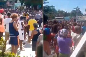 Al grito de “patria y vida” en Santiago de Cuba salieron a protestar contra la escasez y cortes de energía eléctrica(+Videos)