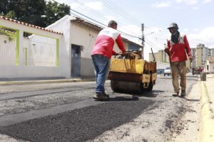 Asfaltadas varias calles de Guacara en primera semana de marzo