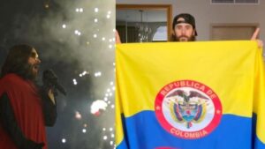 Con bandera de Colombia en mano, Jared Leto mostró su amor por nuestra tierra luego del FEP