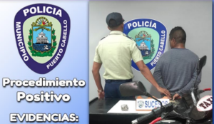Detenido sujeto que intento ingresar droga al calabozo del Comando Policial en Puerto Cabello 