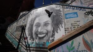 Fotografía de un grafiti con la imagen de la concejala brasileña Marielle Franco, en Sao Paulo (Brasil).
