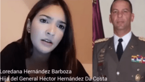 Hija del general Hernández Da Costa pidió atención médica para su padre detenido en El Rodeo I (VIDEO)